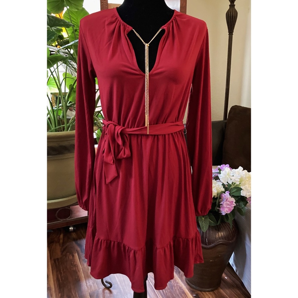 Affordable Michael Kors Dress Medium Maroon🔥